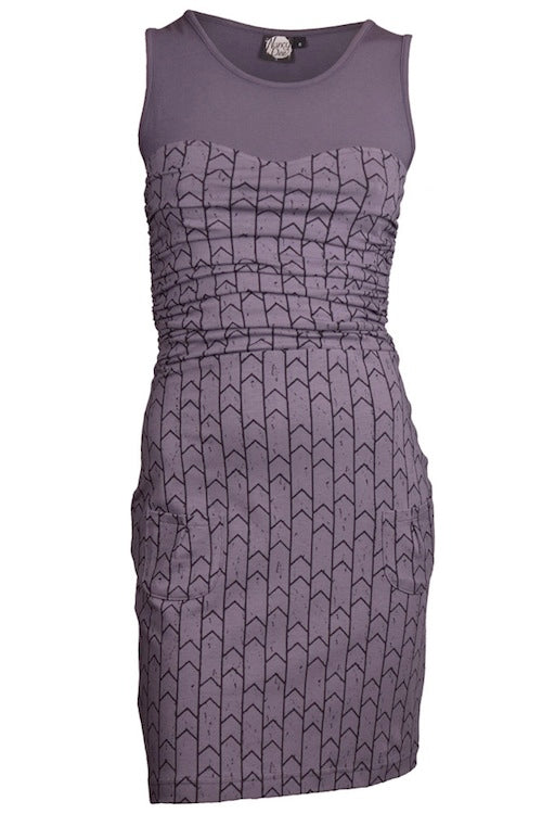 Delilah Minidress - Slate arrows