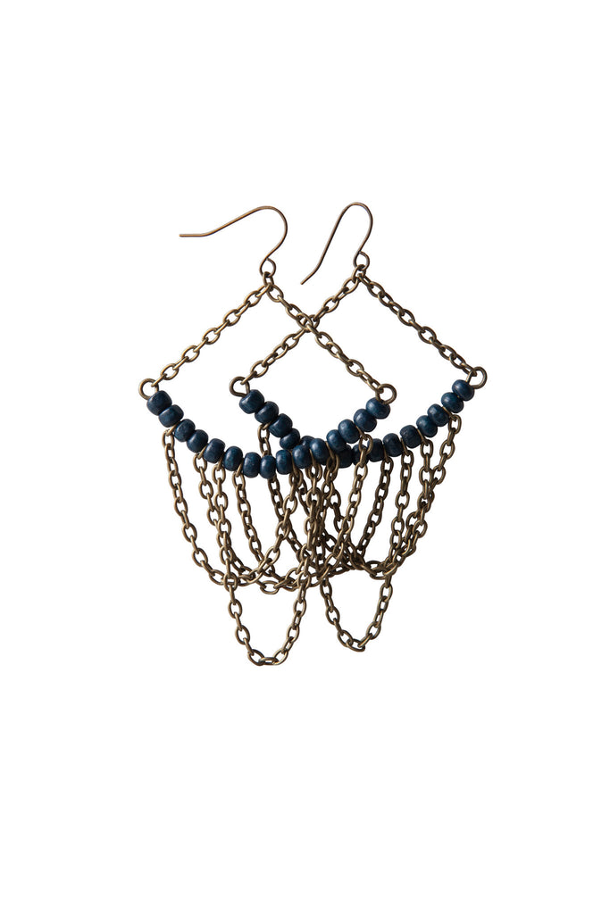 Adriana Earrings - Navy