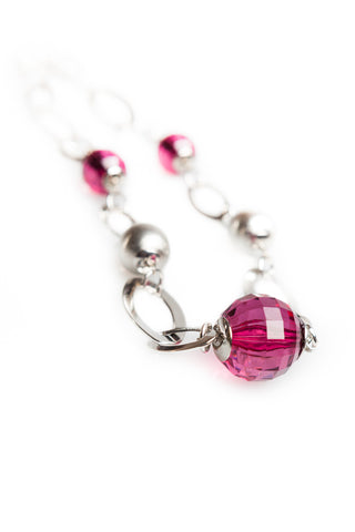 Pink Orb Chain Necklace