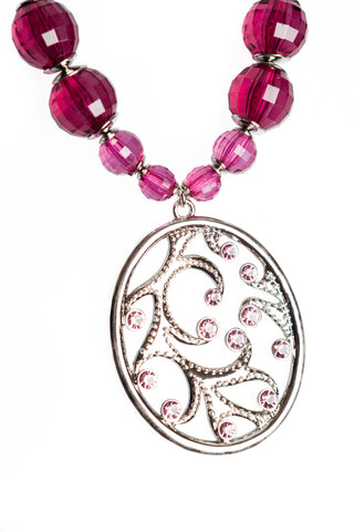 Pink Filigree Necklace