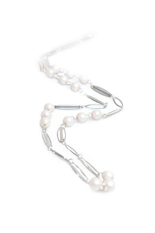 Silver & White Pearl Necklace