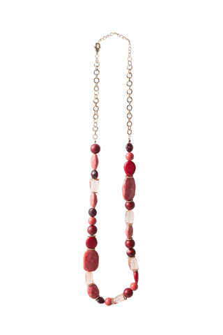 Hawaiian Necklace - Coral & Gold