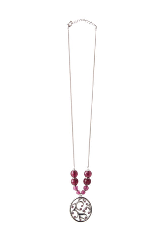 Pink Filigree Necklace