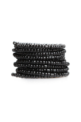 Shimmer Wrap Bangle - Black