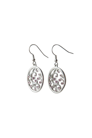 Pink Filigree Earrings